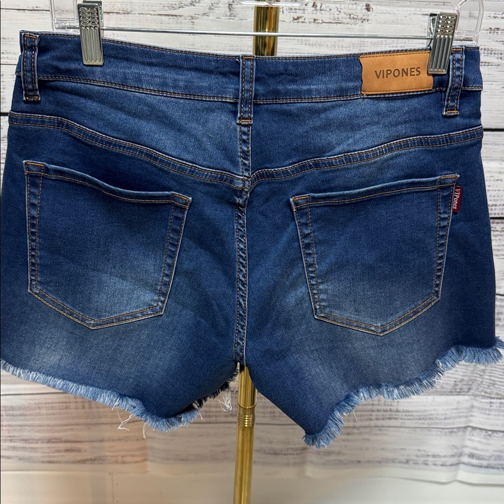 VIPONES Blue Denim Shorts - Picture 3 of 5